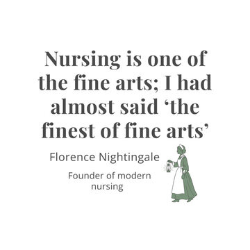 Nursing Is A Fine Art - minimalist quote design Florence Nightingale, nurse with a lamp