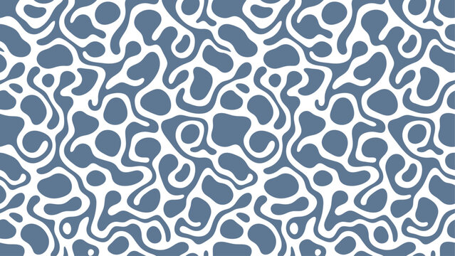 Seamless organic reaction diffusion pattern. Abstract fluid shapes vector background.