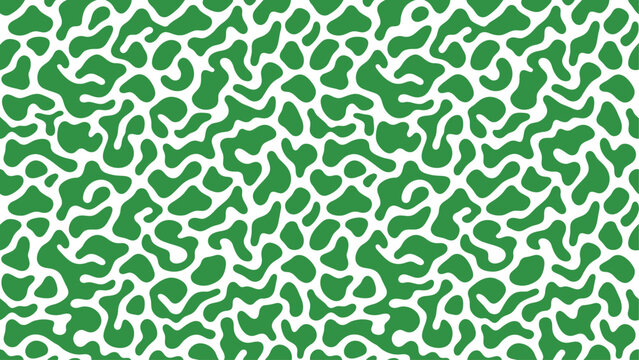 Seamless green and white organic camo pattern, abstract liquid blob background vector