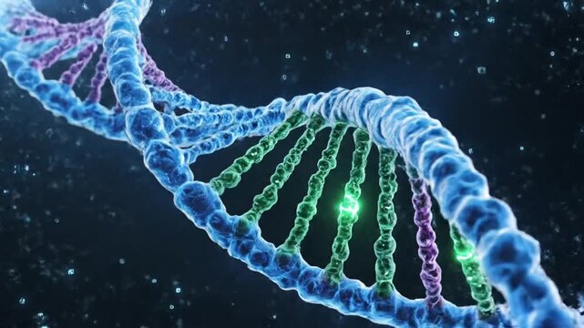 Dna Animation Showing Genetic Structure for Medical Presentations