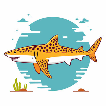 Cartoon Leopard Shark Illustration