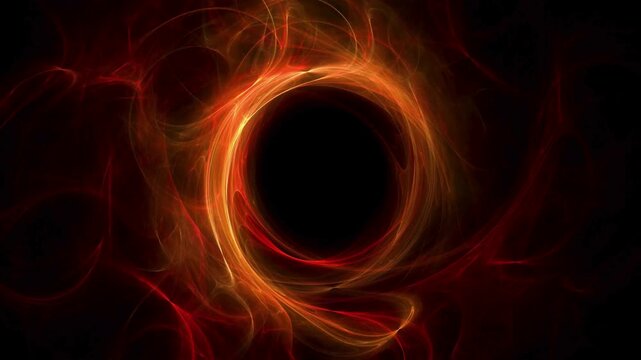 Black Hole Vortex Swirling Cosmic Energy in Space 4K Cinematic Video