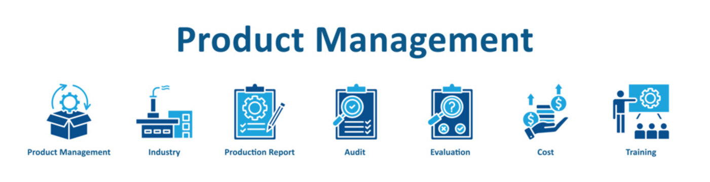 Product Management icon banner and collection