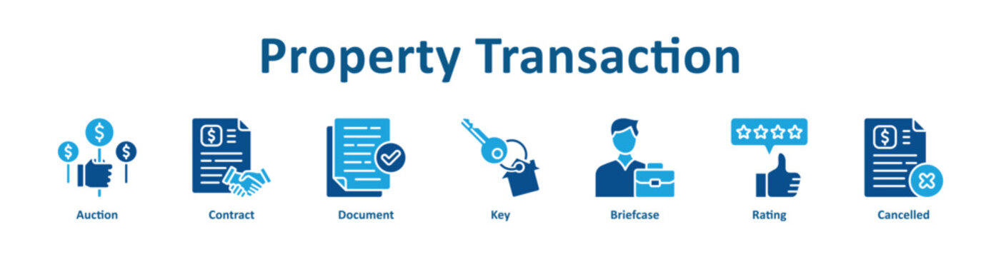 -Property Transaction icon banner and collection