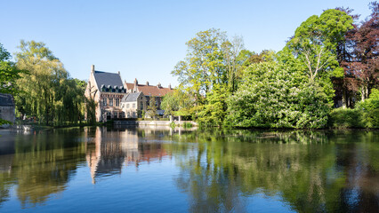 Obraz premium Canal Alley Landscape in Bruges, Belgium