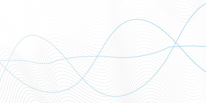 Abstract white and gray gradient wave line web design. bland minimal vector wave line flow sound futuristic. swoosh speed line music and science technology vector flow background.