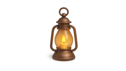 Vintage Brass Lantern with Warm Glow Image - Rustic Home Decor and Cozy Atmosphere © Muhammad