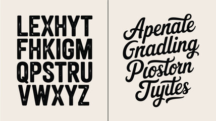 Bold typographic design featuring contrasting letterforms and unique font styles © MdSafi