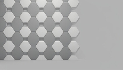 Fototapeta premium Hexagonal Pattern Background Texture Design.