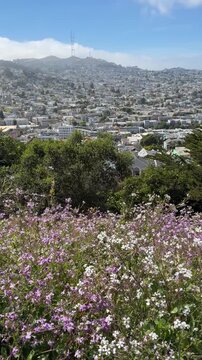 View of Twin Peaks from Bernal Heights, San Francisco