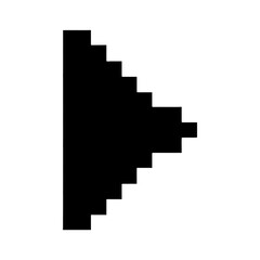 Fototapeta premium PNG Pixelated black arrow design