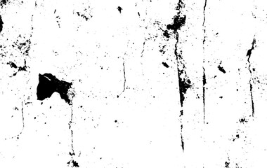 Fototapeta premium Abstract monochrome texture. background of black and white pattern with cracks, scuffs, chips, stains, ink spots. Vector eps10