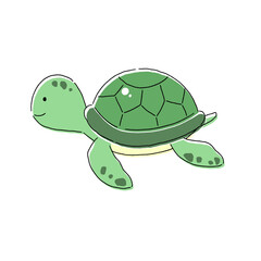 Obraz premium 亀のイラスト