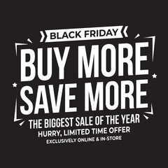 Obraz premium Black Friday sale typography vector design, Generative Ai