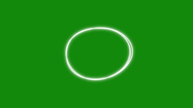 Circle marker with drawing effect with a green screen background. Highlighter marker pen style, doodle red circle marker and underline stroke,  hand-drawn doodle grunge circle highlights