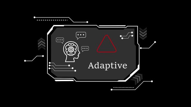  adaptive is connected to various digital functions through a glowing green network, representing advanced technology 4k video 