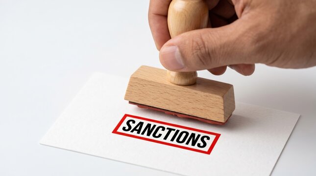 Business sanction stamp, rubber stamp, approval concept, office supplies