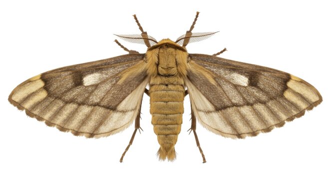 Codling Moth Isolated on Clean White Background Macro Closeup
