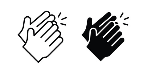 Obraz premium Clap icon design concept pack in black color