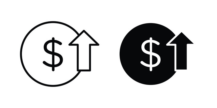 high cost icon design concept pack in black color