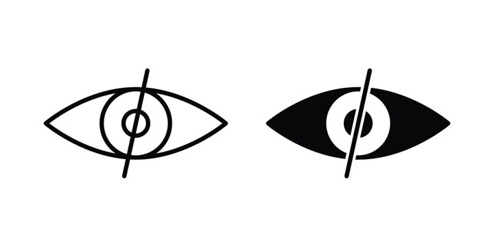 Hide icon design concept pack in black color