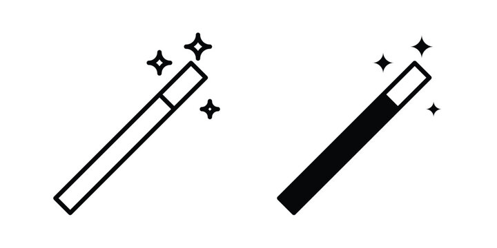 Magic icon design concept pack in black color
