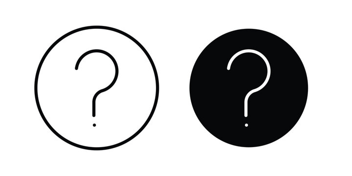 Question icon design concept pack in black color