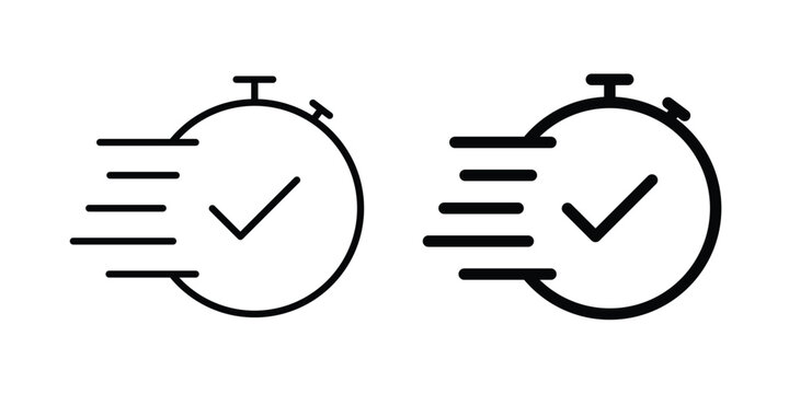 Quick Time icon design concept pack in black color