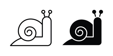 Snail icon design concept pack in black color © Pop