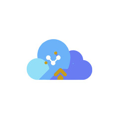 Obraz premium Cloud Computing Technology Icon Symbol.