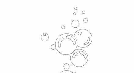 Smiling Face Soap Bubbles Floating Air. © Dhii