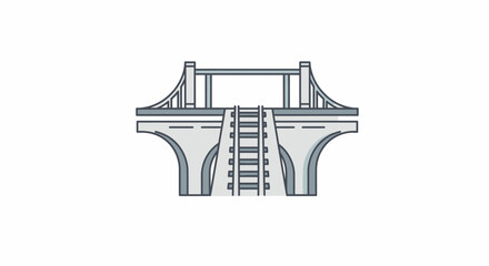 Obraz premium Detailed drawing of a bridge.