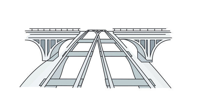 Railway Tracks Infrastructure Transportation System.