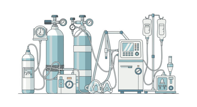 Medical oxygen therapy equipment and hospital devices