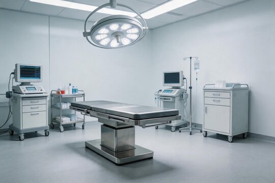 Operating room with medical equipment