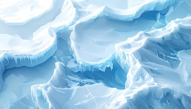 Frozen Iceberg Landscape Arctic Environment.