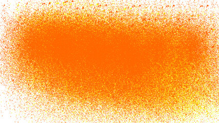 Naklejka premium Vibrant orange spray paint texture on white background, urban graffiti aerosol splatter, grainy neon paint mist for street art design