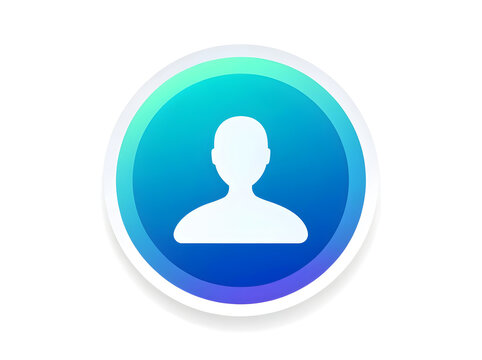 User profile icon with gradient blue and green circle on black background