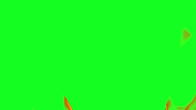 Massive fire explosion forming animation on green screen chroma key background with realistic orange red flames burning intensely forming massively for VFX video editing motion graphics professional