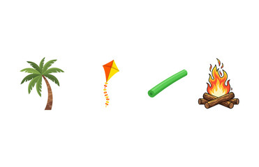 Embrace the Outdoors Essential Icons for Summer Fun and Relaxation © Astutike Studio