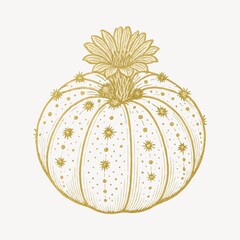 Obraz premium Vintage botanical cactus illustration.