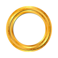 Obraz premium gold Circle frame border golden