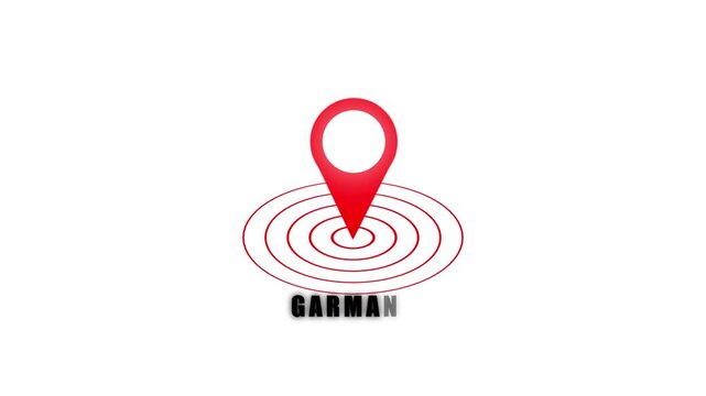 garmany Country Map Marker Icon for Navigation