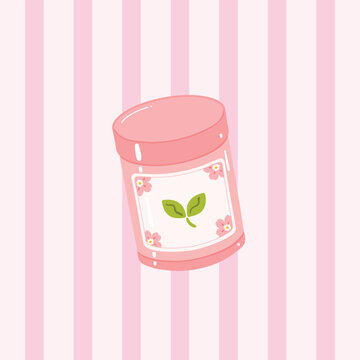 Pink Floral Matcha Tea Canister