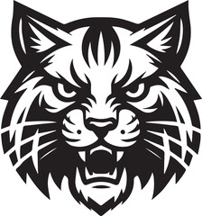 Fototapeta premium Wild Cat Face SVG Illustration Vector