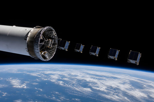Satellite Cluster Deployment From Rocket Upper Stage In Orbit