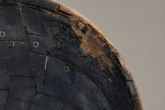 Burned reentry capsule heat shield macro texture