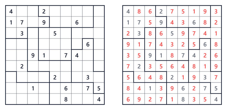 Two Sudoku puzzles with varying levels of complexity displayed  