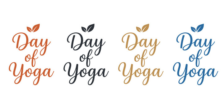 International day of yoga logos