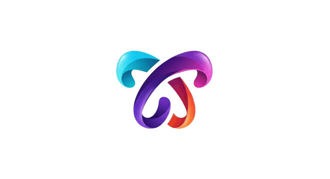 Colorful swirling abstract logo symbol.